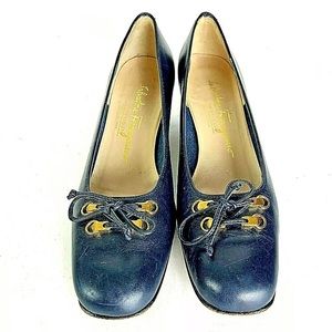 Salvatore Ferragamo Boutique Block Heel Pumps 6